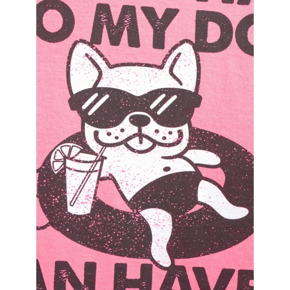 Men’s Pink Cute Dog Puppy Lover Funny Graphic Tee Shirt XL Vintage - Picture 5 of 6